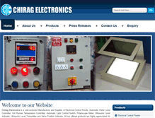 Tablet Screenshot of chiragelectronics.net